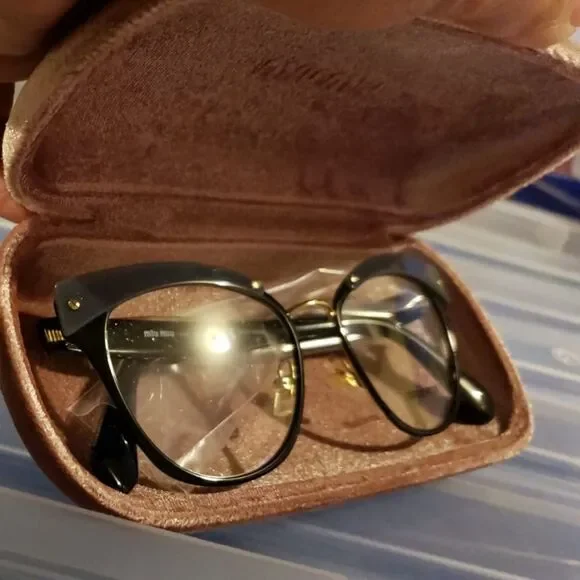 Miu Miu Cat Eye Style Eyeglasses Black W/Demo Lens - Picture 3 of 7